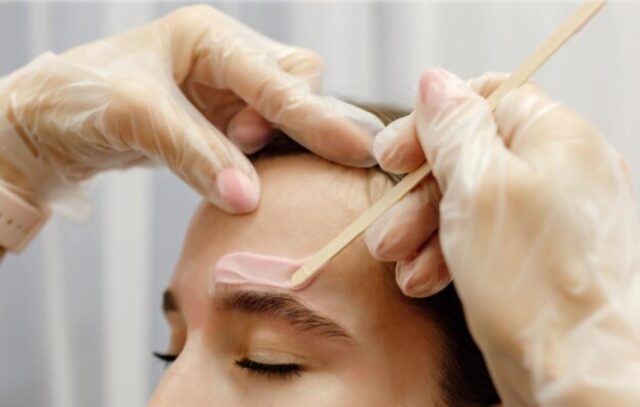 eyebrow waxing technique